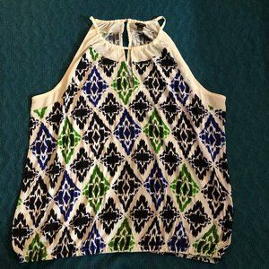 Blue/ Green/ White tank top